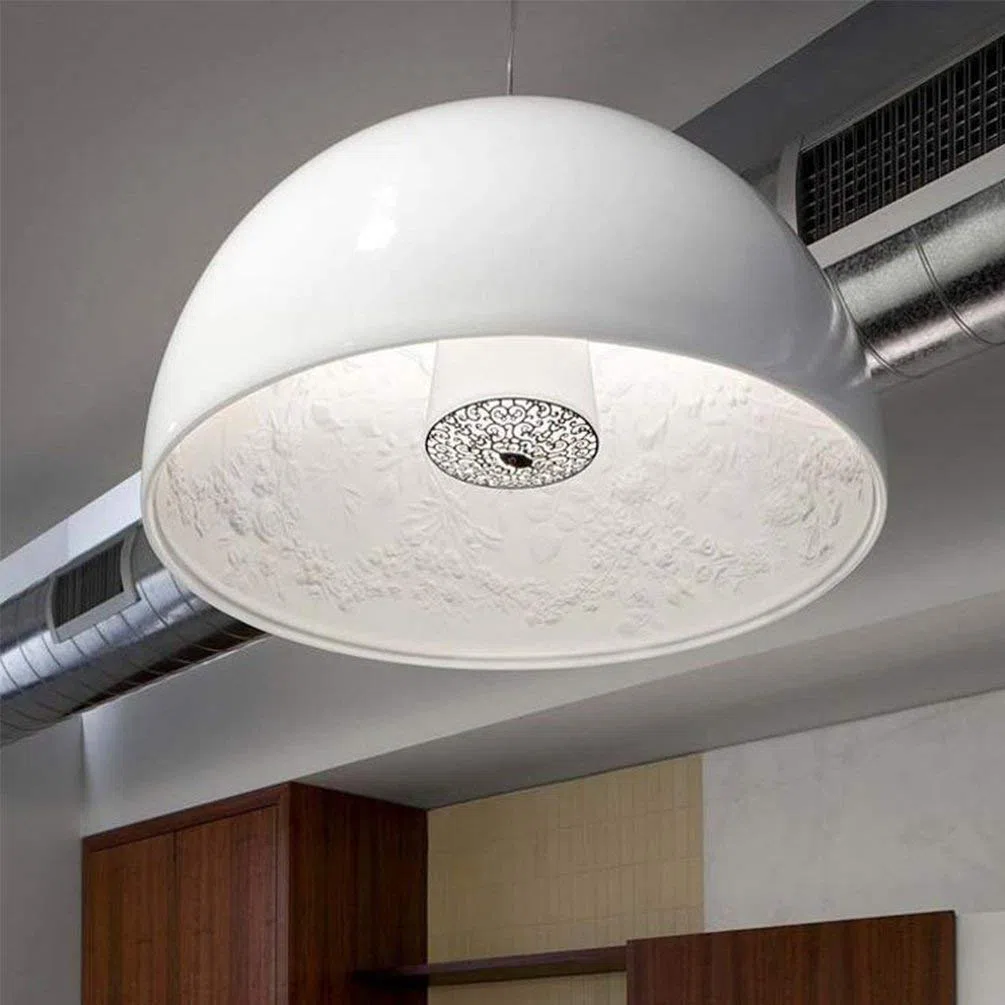 LLAN Lampada A Sospensione Moderna E27 Lampada A Sospensione Industriale In Resina E Metallo, Regolabile In Altezza, Motivo Sky-Garden Design Lampada Da Soffitto For Soggiorno Sala Da Pranzo Tavolino