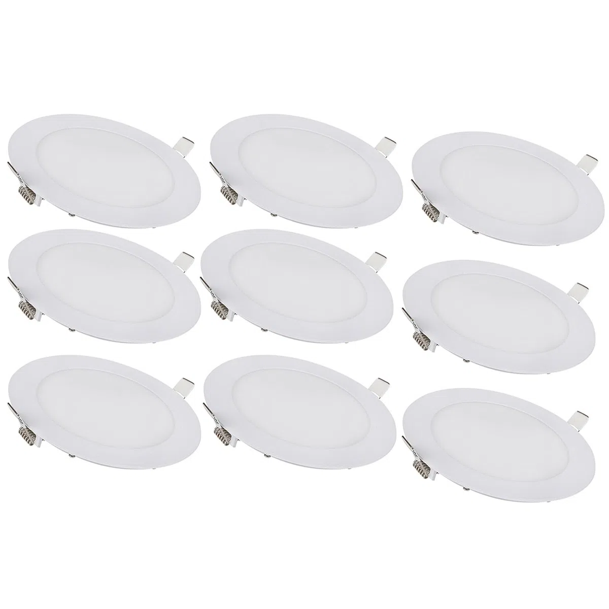 8er-Pack 24 W quadratische Einbauleuchte for Decke und Dusche dünnes Downlight 3000 K Küche Schlafzimmer Waschküche Schrankraum(24W,9 Pack)