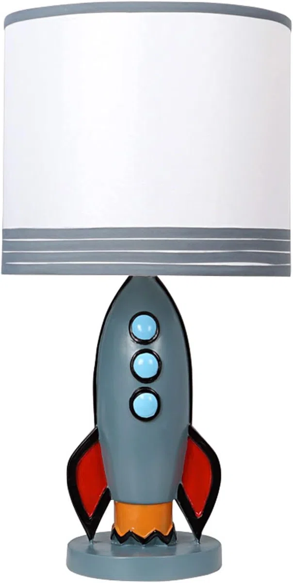 Lámparas De Mesa Lampada da Tavolo con Base A Razzo Lampada da Comodino Creativa Americana con Telecomando Lampada da Comodino Dimmerabile per Sala Studio Camera dei Bambini Camera da Letto