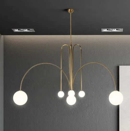 de geometría postmoderna, lámpara colgante para sala de estar, comedor, dormitorio de Hotel, Club, café, tienda de ropa, accesorio de arte,Colore de pantalla:Dorado