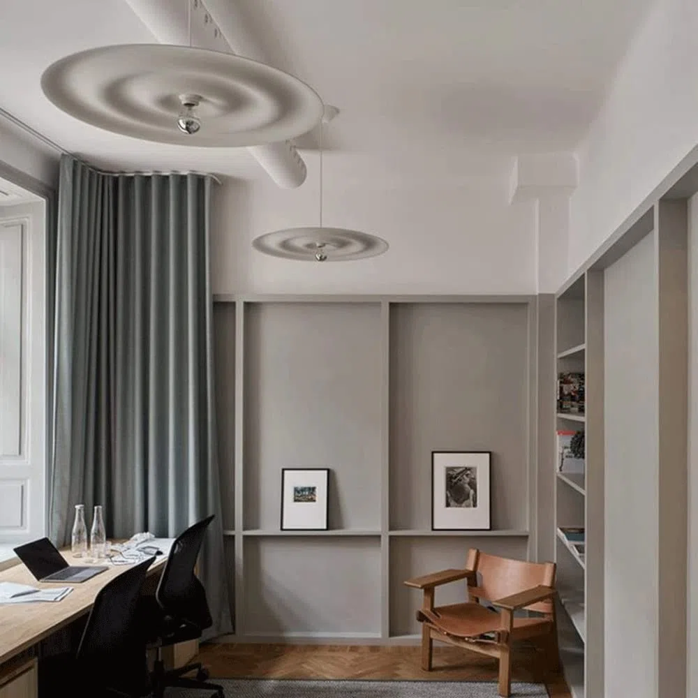 Lampadari nordici moderni minimalisti Frisbee in ferro battuto Lampada a sospensione Design personalizzato Soggiorno creativo Sala da pranzo Bar