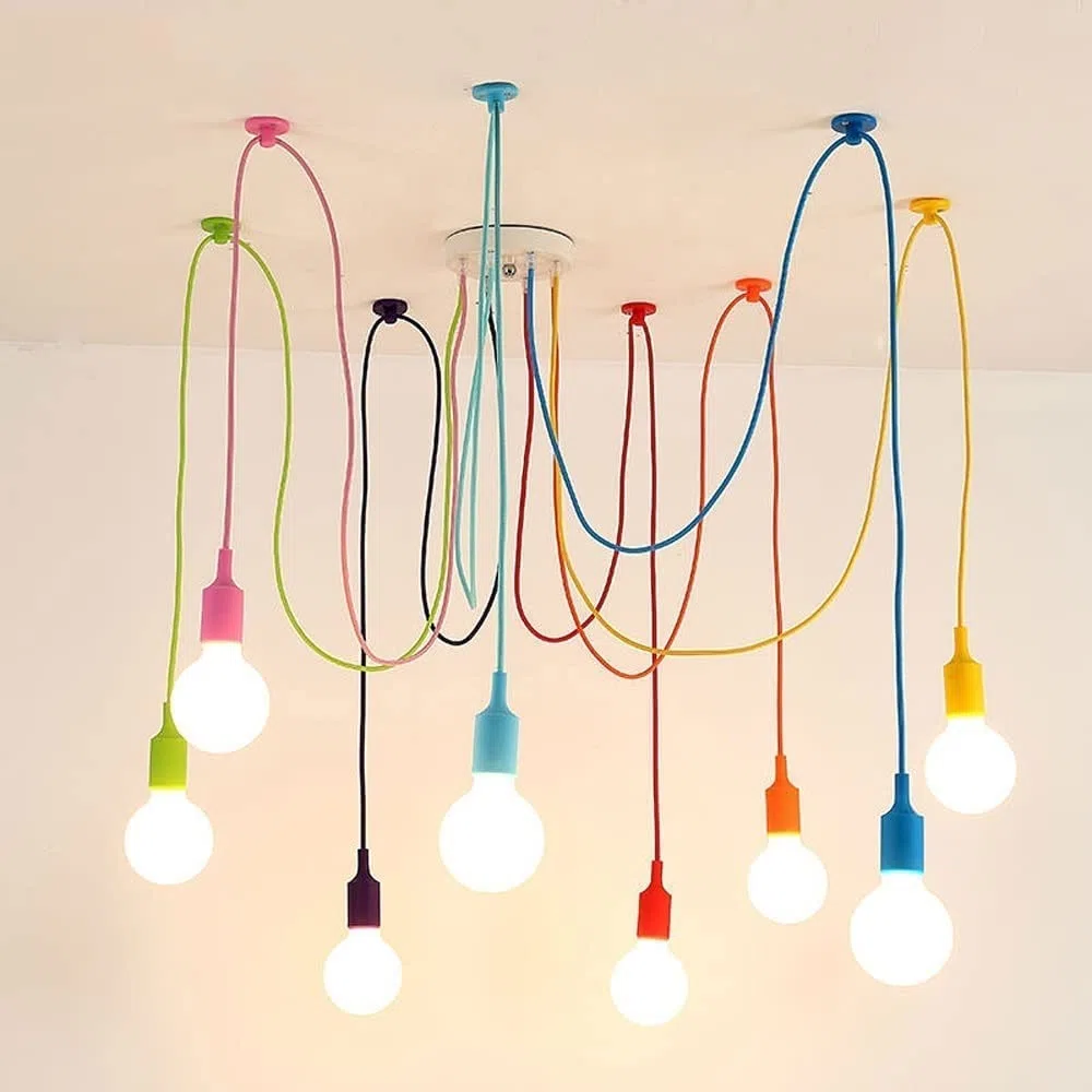Luces de araña DIY Lámpara de techo colgante de Kit de iluminación Accesorios Estilo Vintage Industrial Moderno para cocina Casa de Campo Sala de estar (CADA Una co