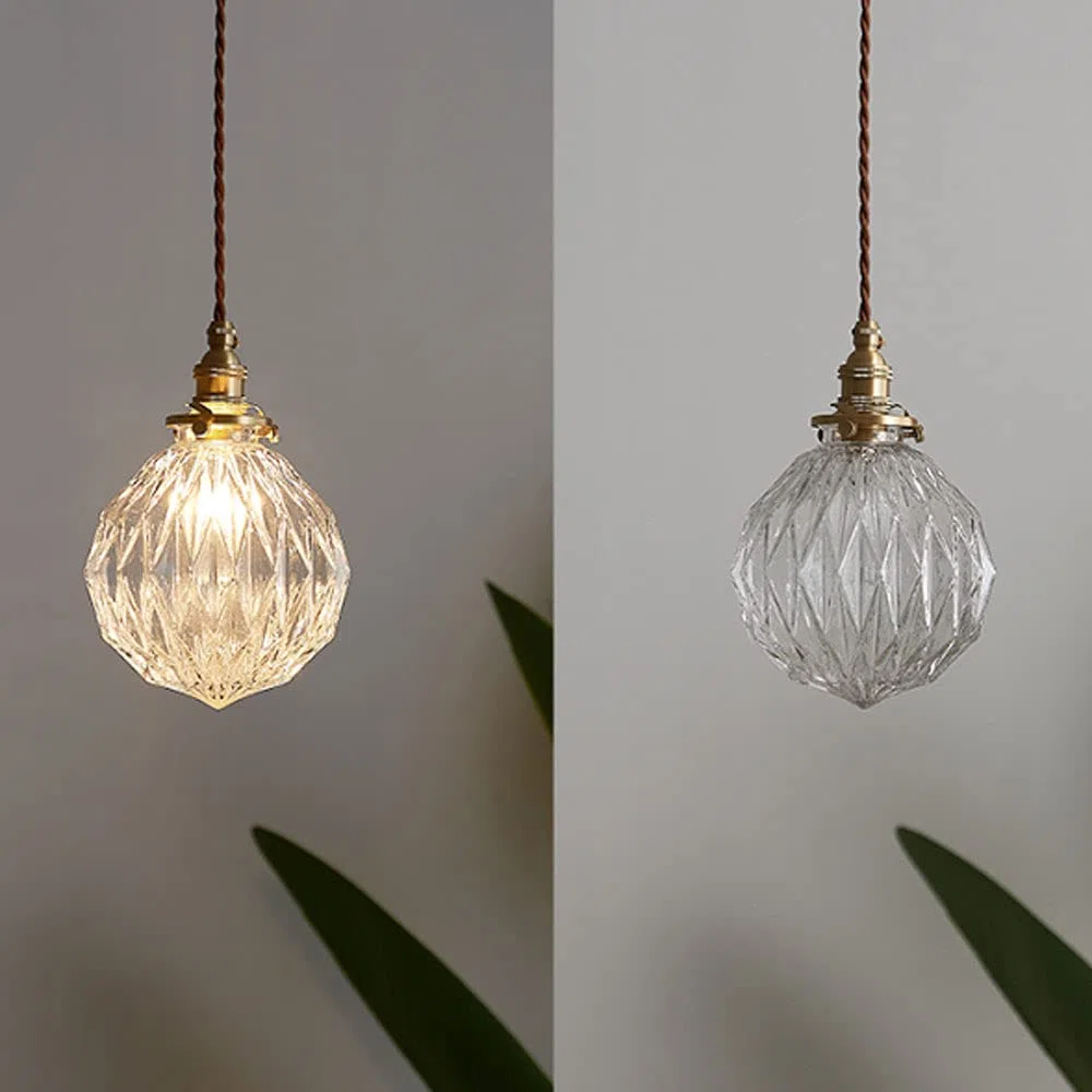 Lámpara colgante Retro con Luces LED, pantalla de Cristal, lámpara colgante de techo Ajustable, adecuada para cocina, Isla, dormitorio y Sala de estar.