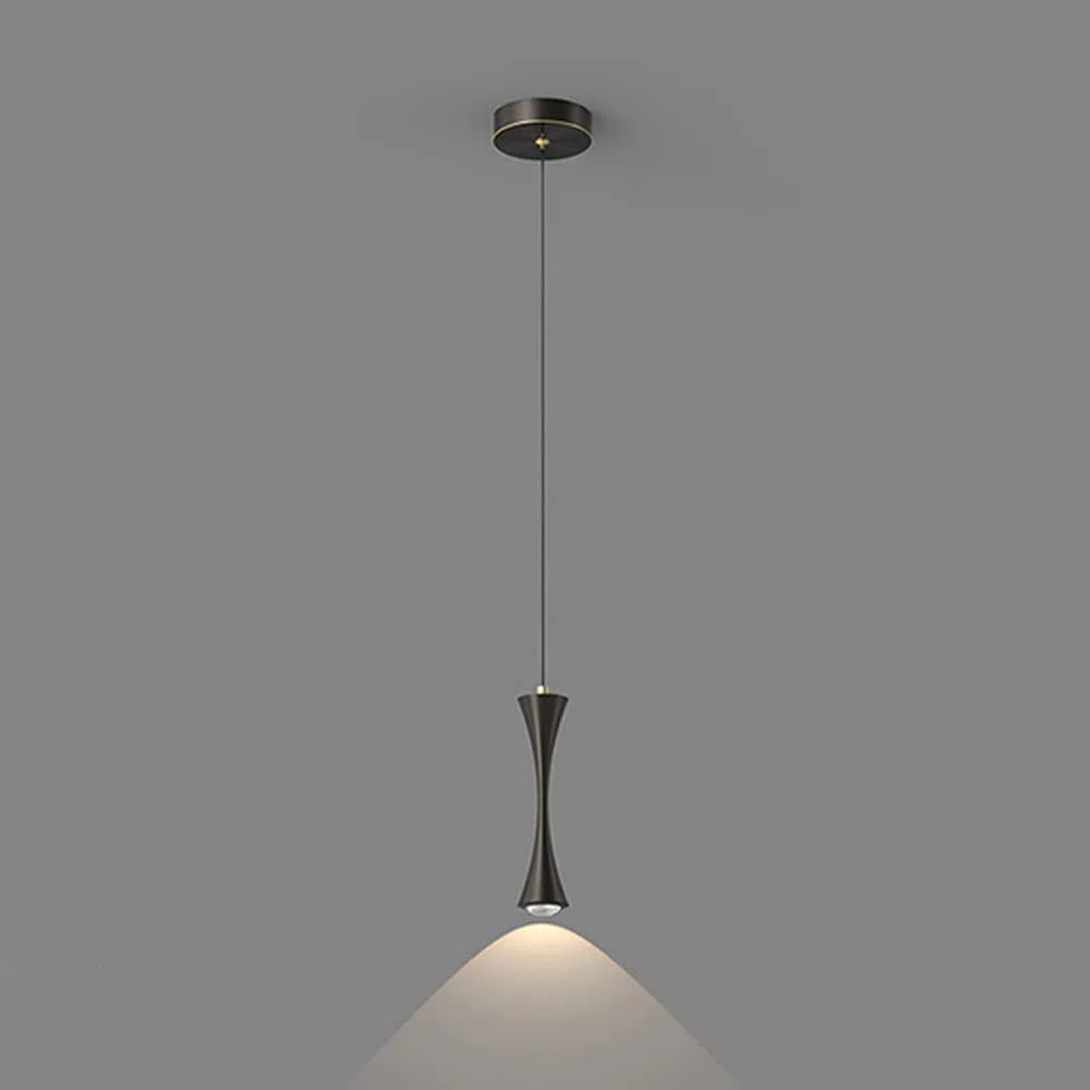 Lámpara de techo colgante de latón para interiores, LED, de Tres Colores, regulable, Moderna, para dormitorio, mesita de Noche, con personalidad, para El hogar, la cocina, El pasil