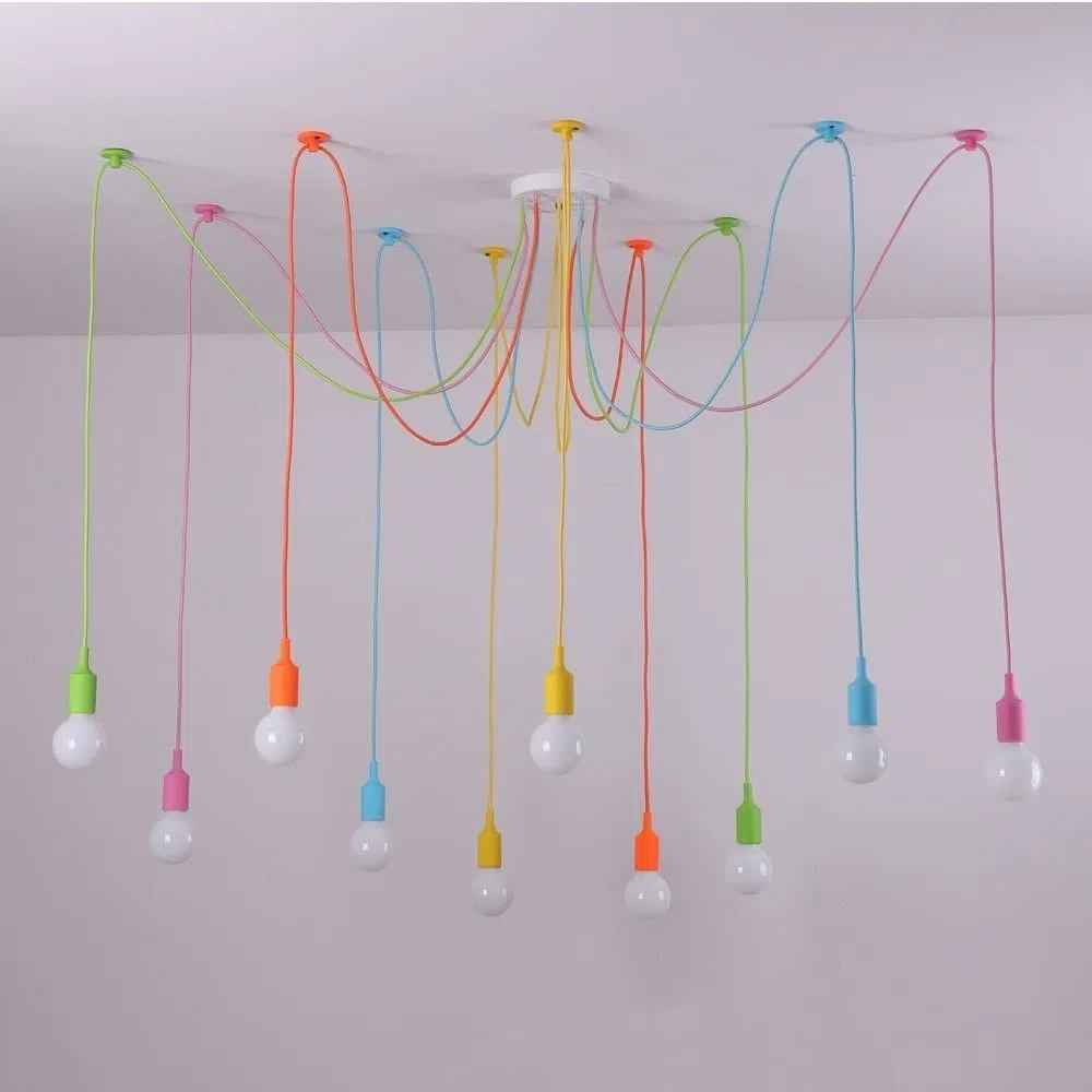 Luces de araña DIY Lámpara de techo colgante de Kit de iluminación Accesorios Estilo Vintage Industrial Moderno para cocina Casa de Campo Sala de estar (CADA Una co