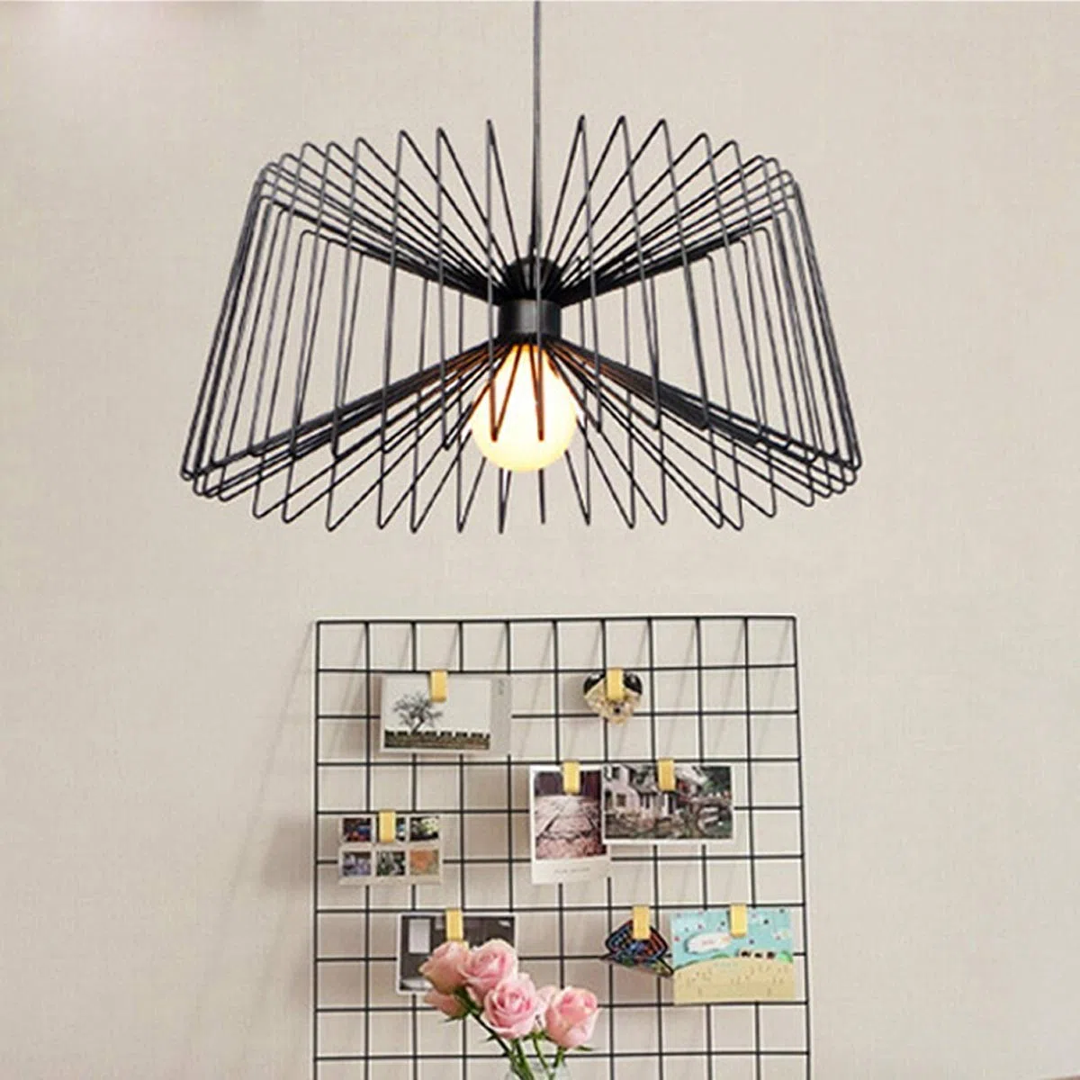 Lampada a Sospensione Durevole retrò Singola Frisbee Gabbia per Uccelli personalità Creativa Lanterna Lampada a Sospensione per corridoio Bar Ristorante Negozio di Abbigliamento lampadario lampadario