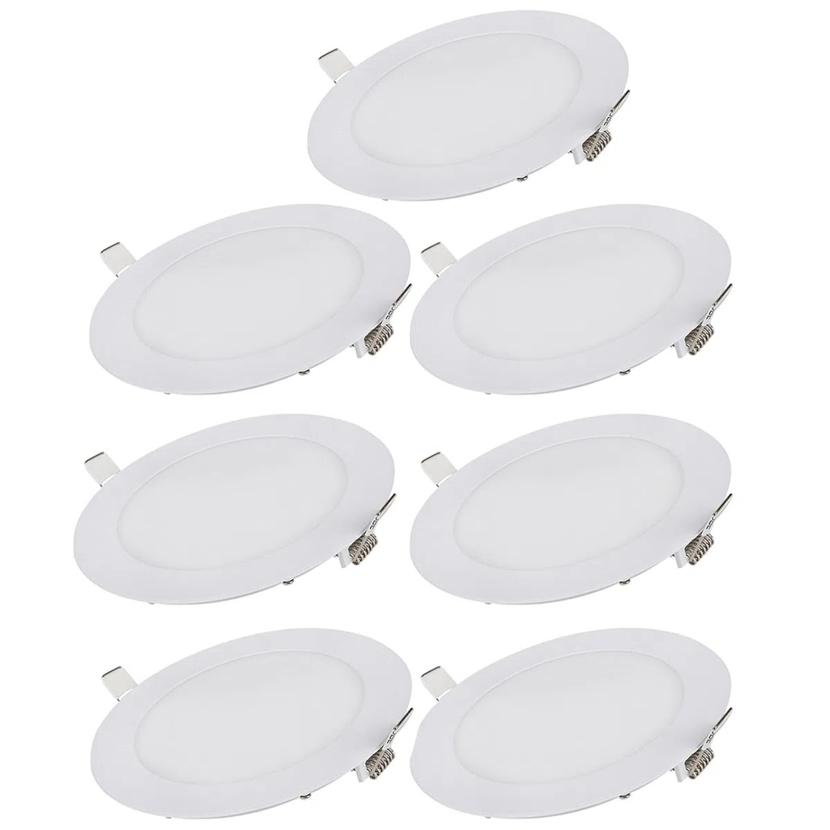 8er-Pack 24 W quadratische Einbauleuchte for Decke und Dusche dünnes Downlight 3000 K Küche Schlafzimmer Waschküche Schrankraum(24W,7 Pack)