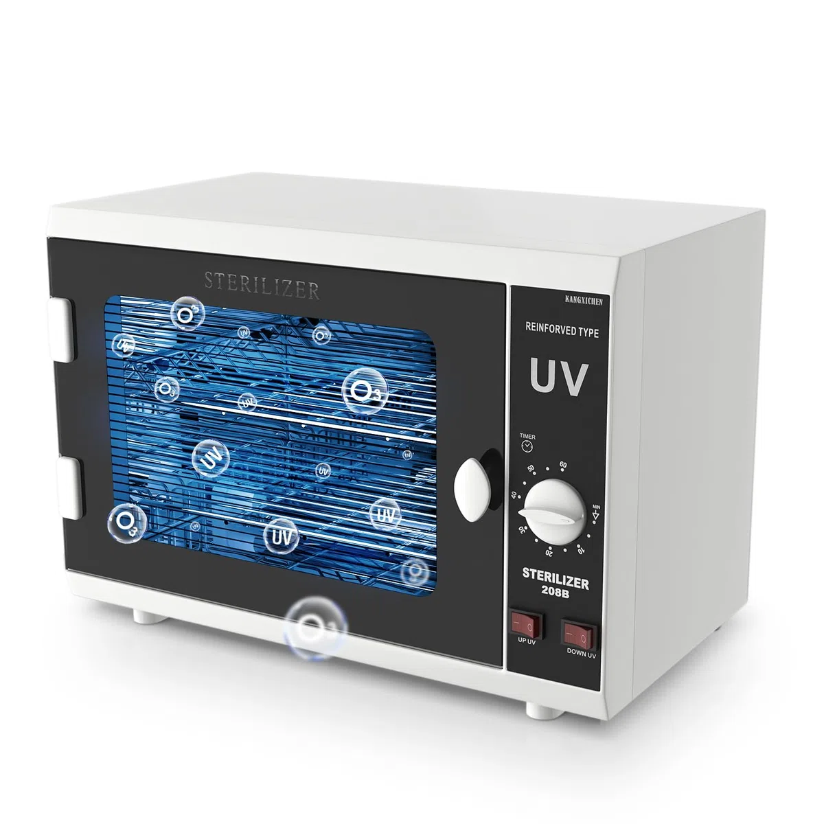 Armadietto Disinfettante Uv Scatola Disinfettante Luce Uv Doppia Lampada Con Timer Ideale Per La Pulizia Di Vari Articoli Bianco