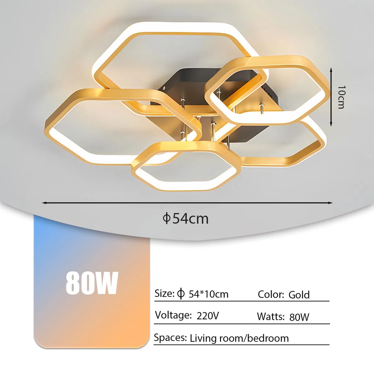 Lámpara de techo LED moderna, lámpara de techo regulable para dormitorio de 3000-6000 K con mando a distancia, lámpara de techo acrílica negra, ideal para dormitorios. (Nero)