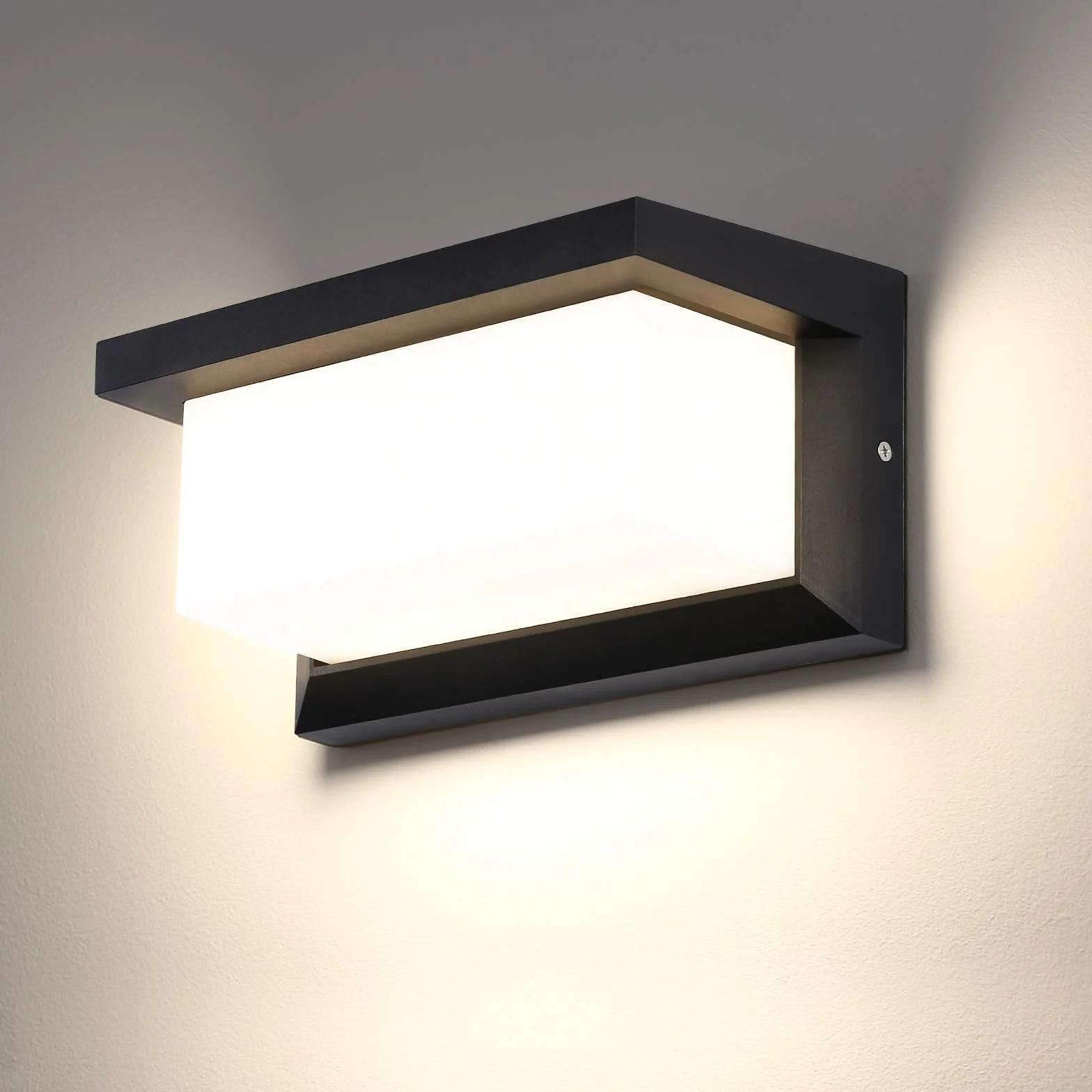 Applique da Parete Esterno, IP66 Impermeabile Lampada da Parete, 18W 4000K LED Lampada Parete per Balcone, Veranda, Via, Garage Terrazzo Corridoio, Giardino (Bianco Neutro)