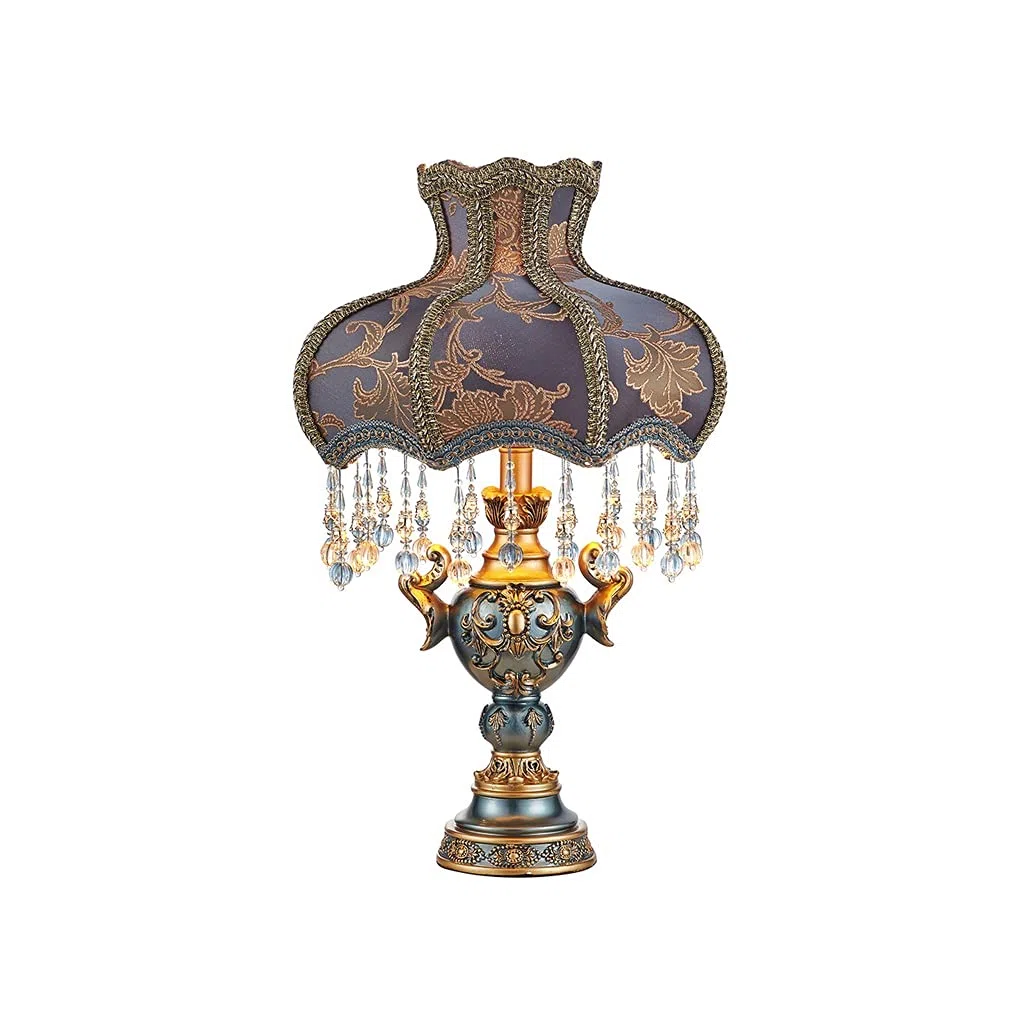 Lámpara de Mesa Lampada da Tavolo in Resina Luce Lusso Comodino Lampada Creativa da Letto Comodino Lampade Retro Crafts Decorazione Regali dormitorio y Sala de estar